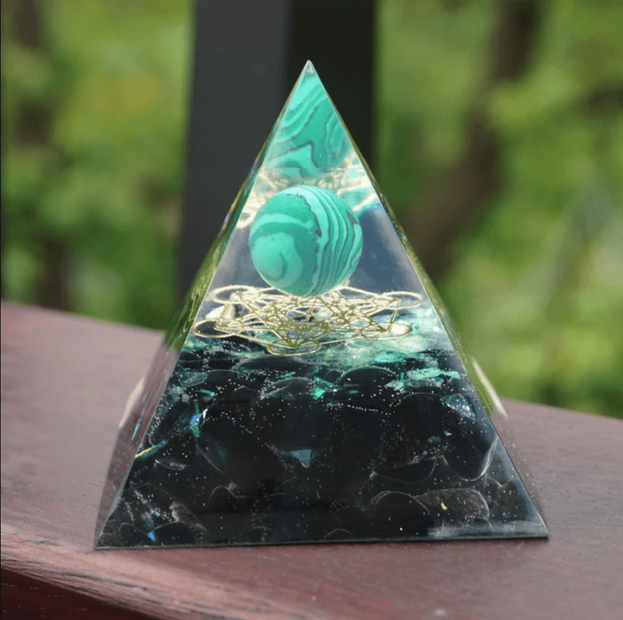 The Divine Nature Malachite Orgone Pyramid