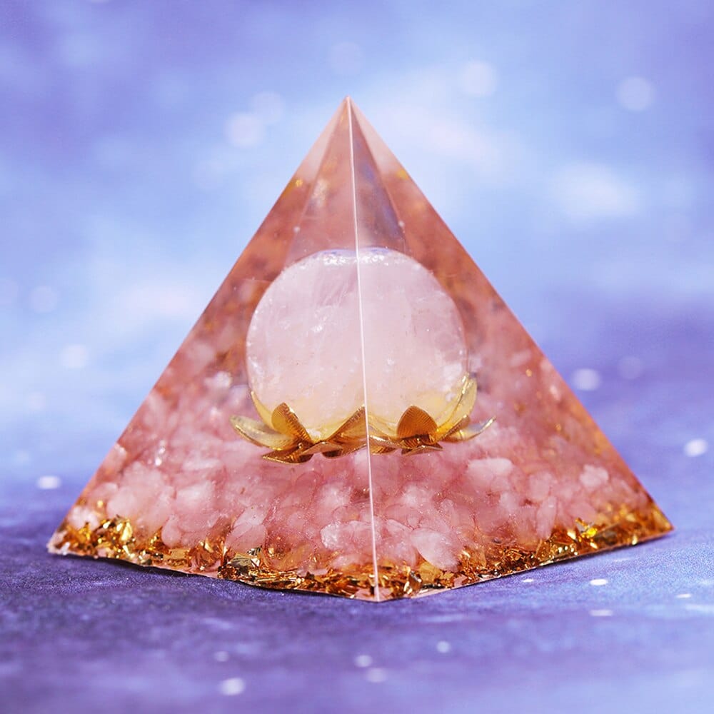 Rose Quartz Healing Pyramid