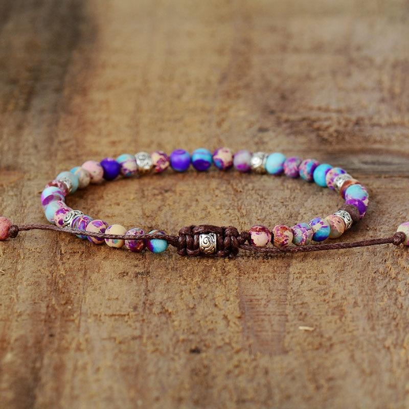 Prolific Purpose - Purple Jasper Beads Bracelet