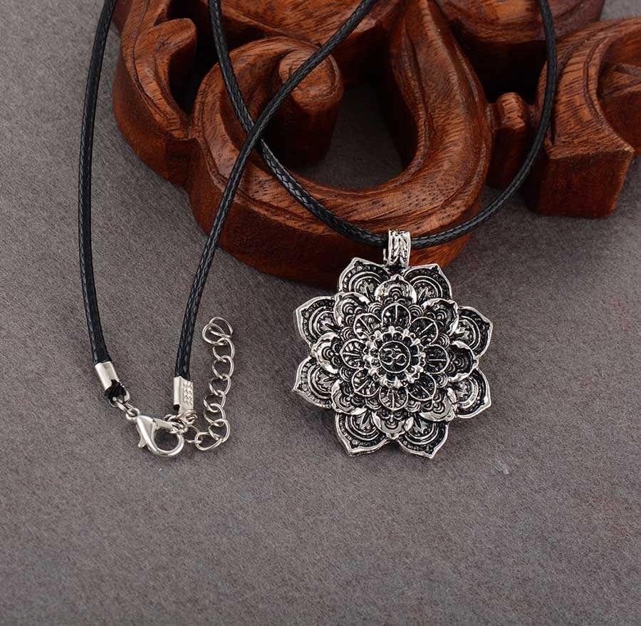 Cosmic Lotus - OM Lotus Pendant Necklace