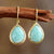 Glowing Change - Lapis Lazuli & Amazonite Drop Earrings