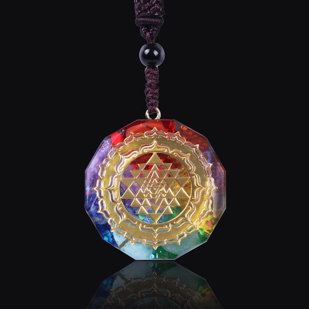 Self Discovery - 7 Chakras Glowing In The Dark Shri Yantra Pendant Nec -  Satori Jewelry