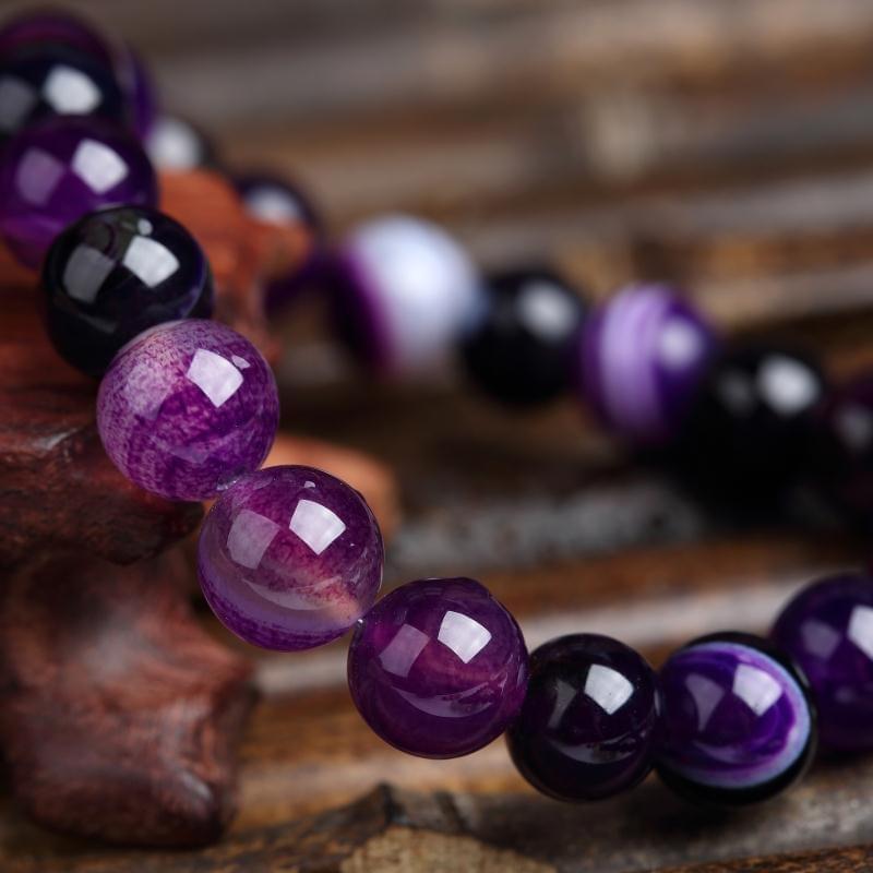 Spiritual Wisdom Purple Agate Bracelet - Satori Jewelry