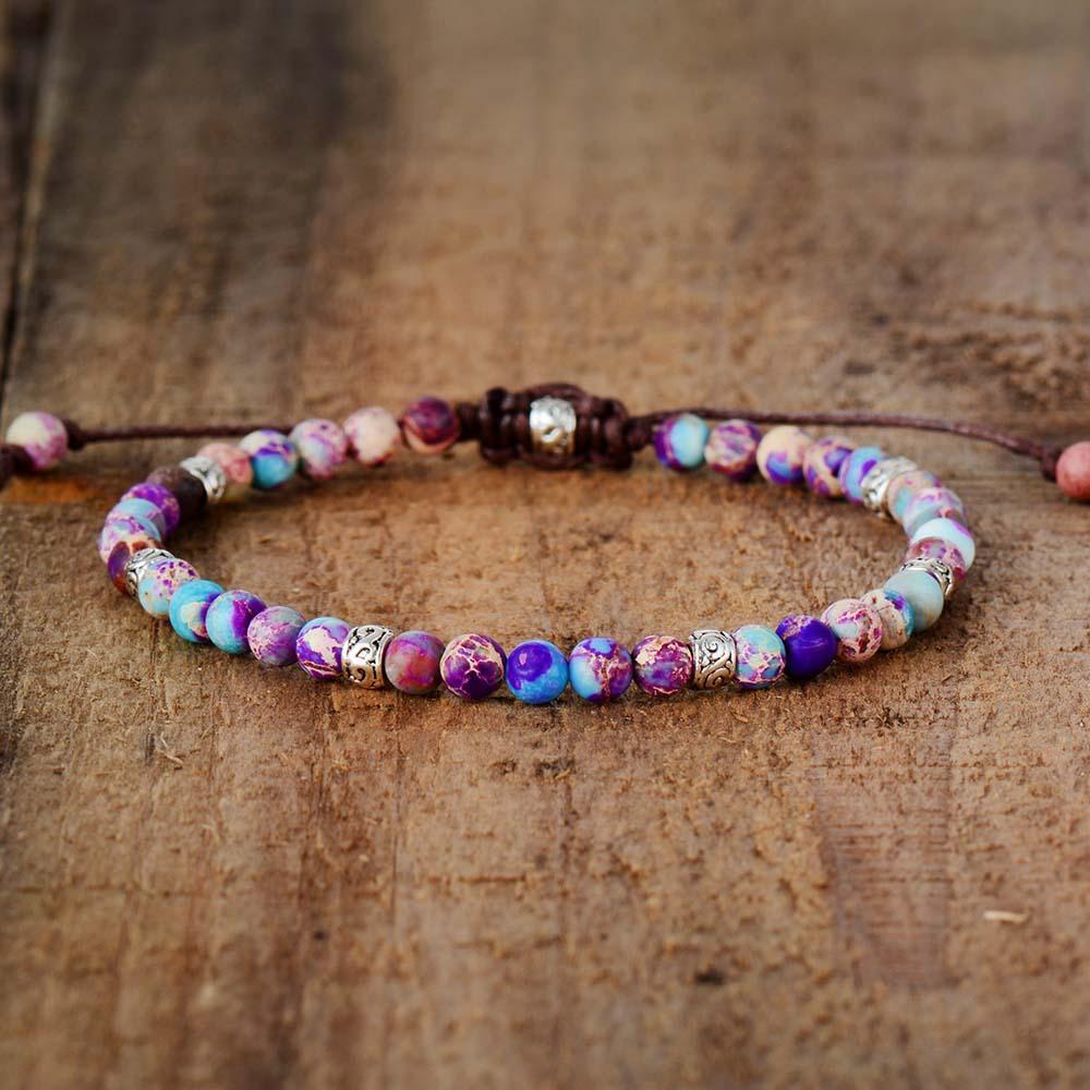 Prolific Purpose - Purple Jasper Beads Bracelet