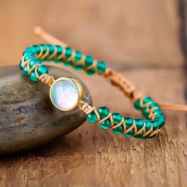 Manifesting Abundance - Opal & Green Onyx Beads Bracelet